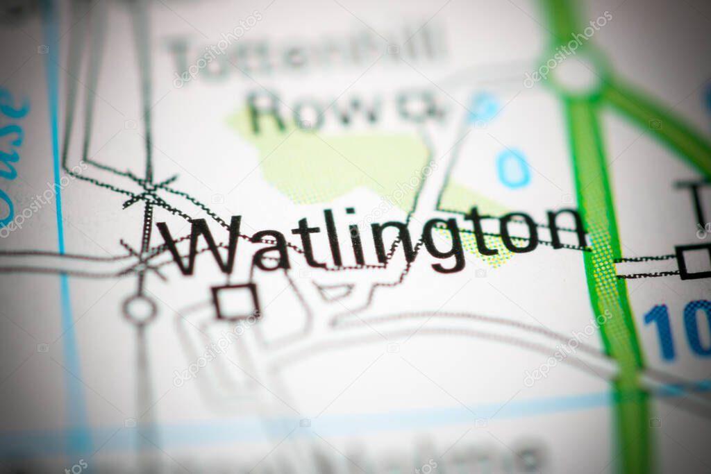 Watlington on a geographical map of UK