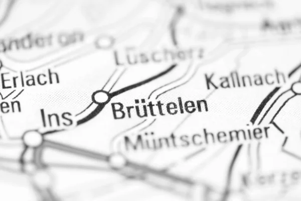 Bruttelen on a geographical map of Switzerland