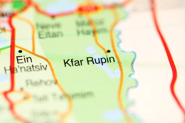 Kfar Rupin on a geographical map of Israel