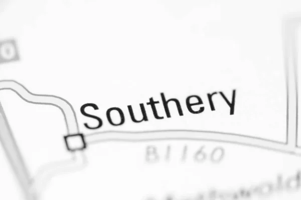 英国の地理地図上の南部 — ストック写真