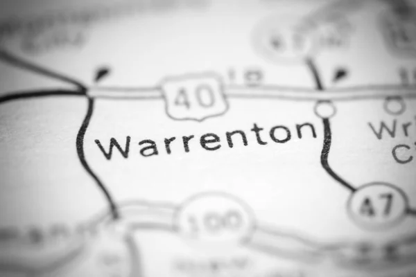 Warrenton Missouri Eua Sobre Mapa Geografia — Fotografia de Stock