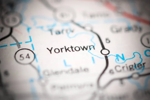 Yorktown Arkansas Abd Coğrafya Haritasında — Stok fotoğraf