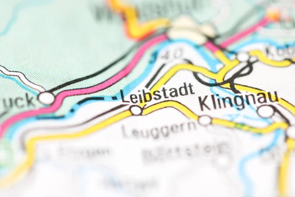 Leibstadt Mapa Geográfico Suiza — Foto de Stock