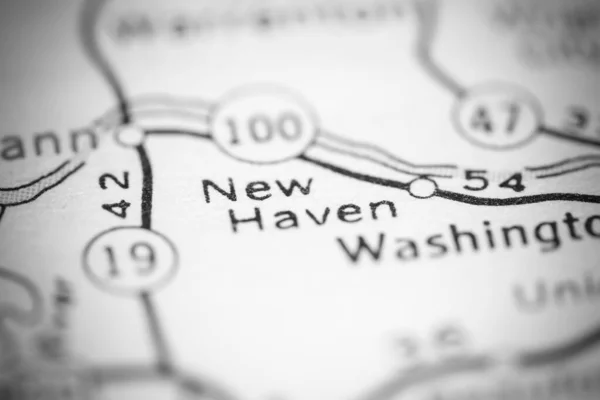 New Haven Missouri Eua Sobre Mapa Geografia — Fotografia de Stock