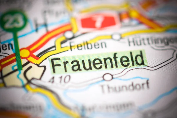 Frauenfeld on a geographical map of Switzerland