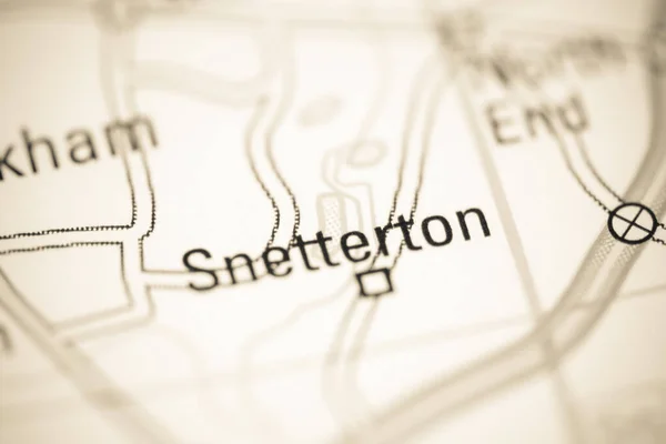 Snetterton Sobre Mapa Geográfico Reino Unido — Fotografia de Stock