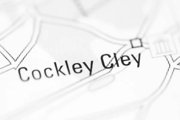 イギリスの地理地図上のコックリー クレイ — ストック写真