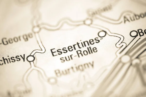 スイスの地理地図上のEssertines Sur Rolle — ストック写真