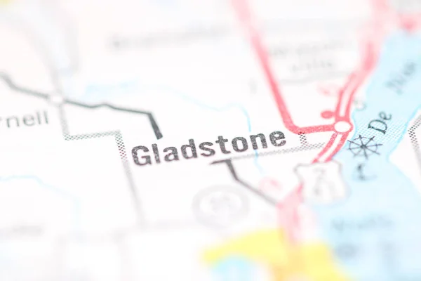 Gladstone Michigan Stati Uniti Una Mappa Geografica — Foto Stock