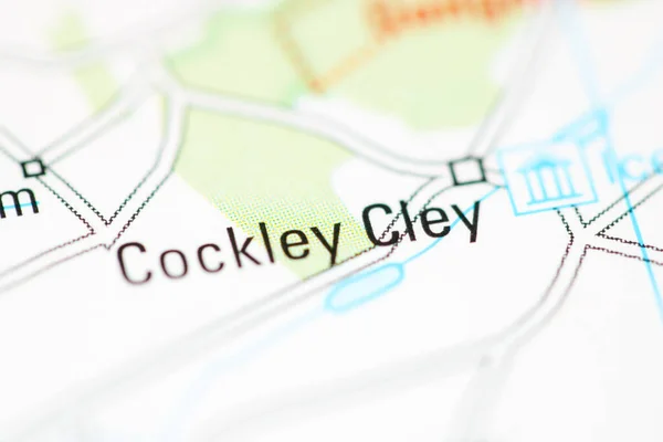 Cockley Cley Auf Einer Geografischen Landkarte Von Großbritannien — Stockfoto