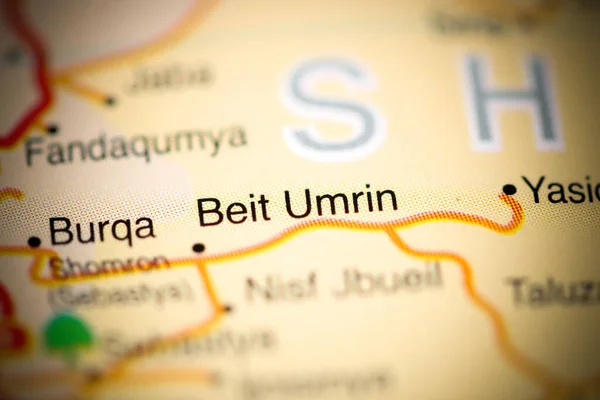 Beit Umrin on a geographical map of Israel