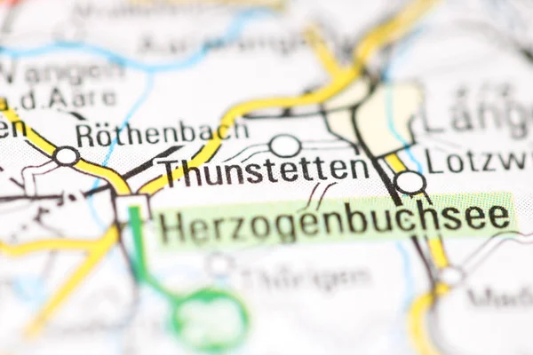Thunstetten Mapa Geográfico Suiza — Foto de Stock