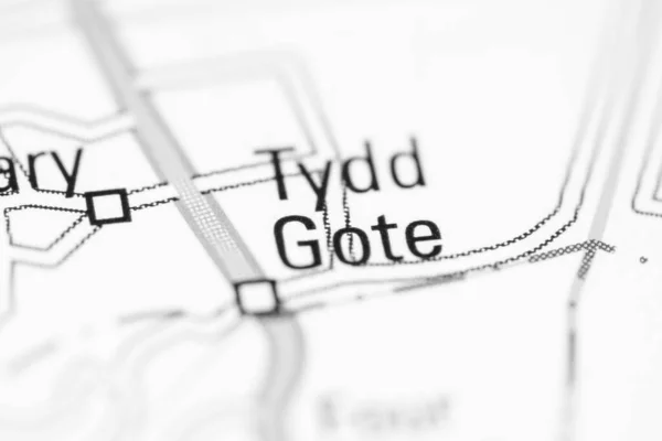 英国の地理地図上のTydd Gote — ストック写真