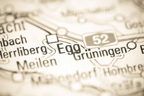 Huevo Mapa Geográfico Suiza — Foto de Stock