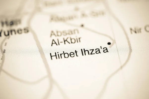 Hirbet Ihza Mapa Geográfico Israel — Foto de Stock