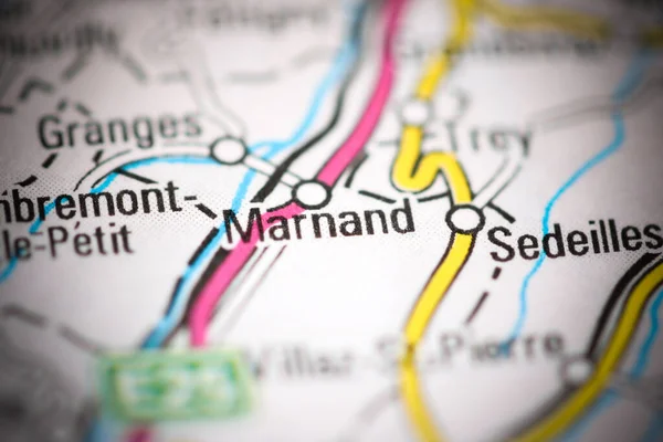 Марнанд Географічній Карті Швейцарії — стокове фото