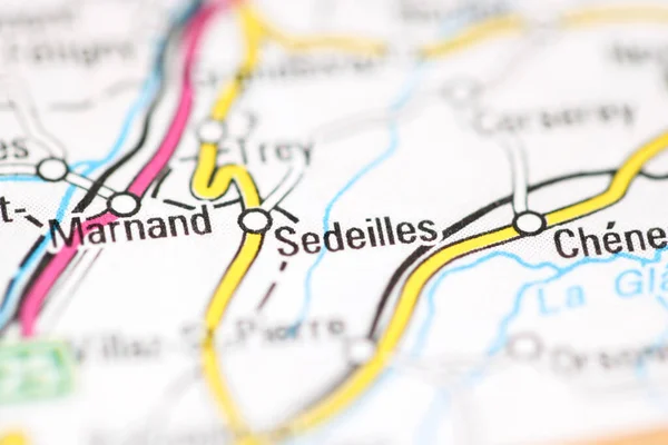 Sedeilles on a geographical map of Switzerland