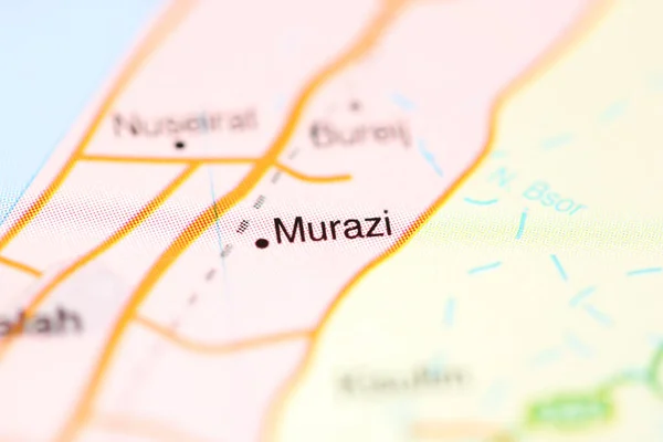 Murazi on a geographical map of Israel