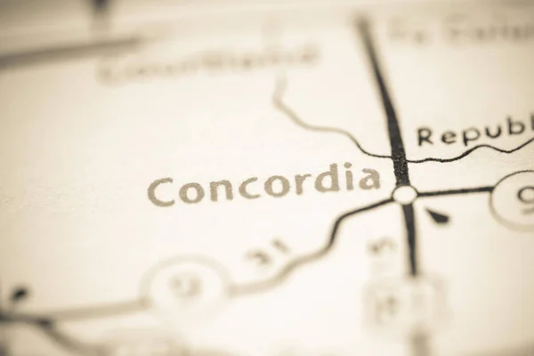 Concordia Kansas Eeuu Mapa Geográfico —  Fotos de Stock