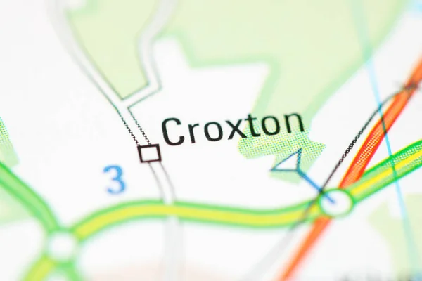 Croxton Mapie Geograficznej Wielkiej Brytanii — Zdjęcie stockowe