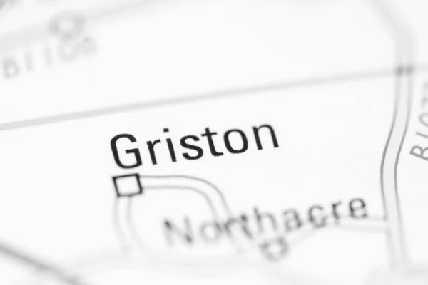 Griston Sur Une Carte Géographique Royaume Uni — Photo
