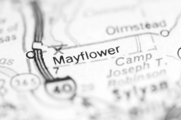 Mayflower Arkansas Abd Coğrafya Haritasında — Stok fotoğraf