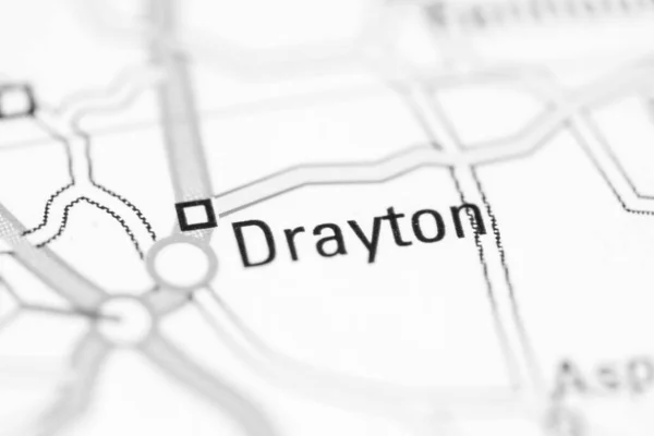 イギリスの地理地図上のドレイトン — ストック写真