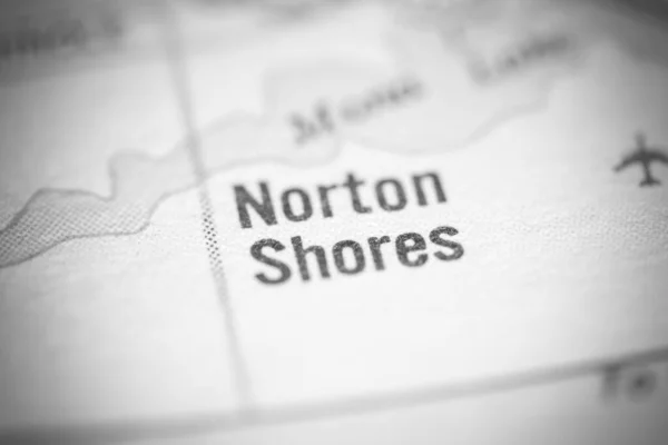 Norton Shores Michigan Eua Sobre Mapa Geografia — Fotografia de Stock