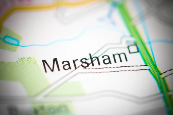 Marsham Mapie Geograficznej Wielkiej Brytanii — Zdjęcie stockowe