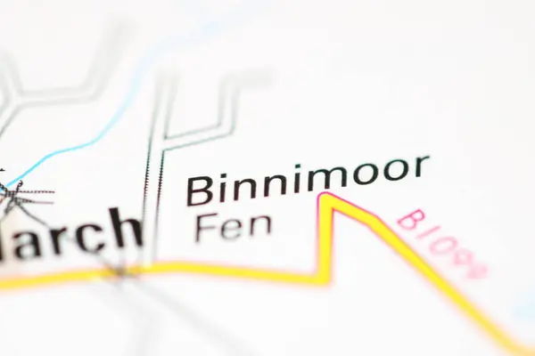 英国の地理地図上のBinnimoor Fen — ストック写真