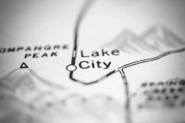 Lake City Colorado Usa Mapě Geografie — Stock fotografie