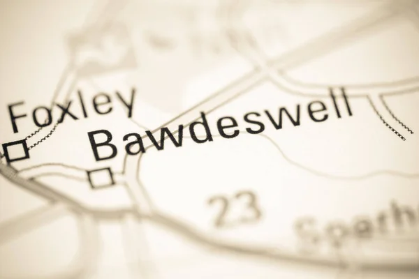 英国の地理地図上のBawdeswell — ストック写真