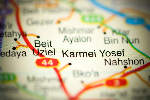 Karmei Yosef Mapa Geográfico Israel — Foto de Stock
