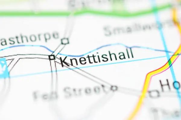 Knettishall Una Mappa Geografica Del Regno Unito — Foto Stock