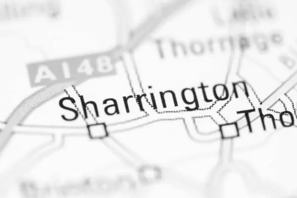 Sharrington Una Mappa Geografica Del Regno Unito — Foto Stock