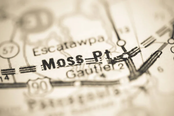プット ミシシッピ州 地理地図上のアメリカ — ストック写真