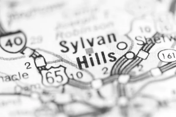 Sylvan Hills Arkansas Usa Geography Map — Stock Photo, Image