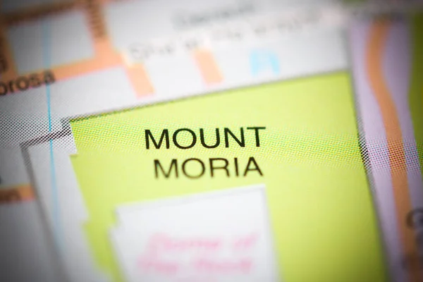 イスラエルの地理地図上のモリア山 — ストック写真