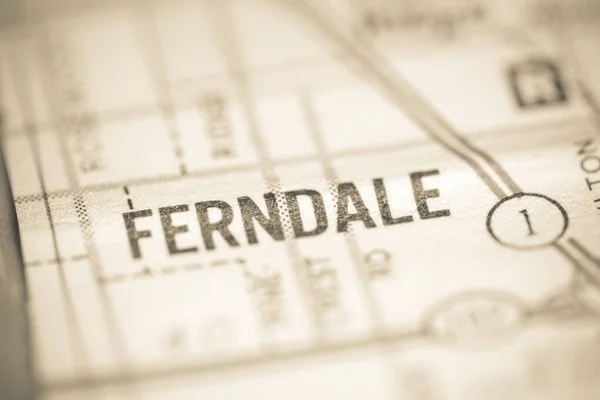 Ferndale Michigan Eeuu Mapa Geográfico — Foto de Stock