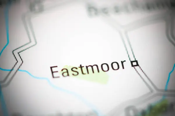 Eastmoor Mapie Geograficznej Wielkiej Brytanii — Zdjęcie stockowe