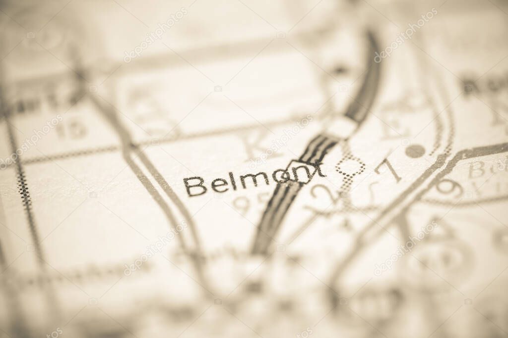 Belmont. Michigan. USA on a geography map.