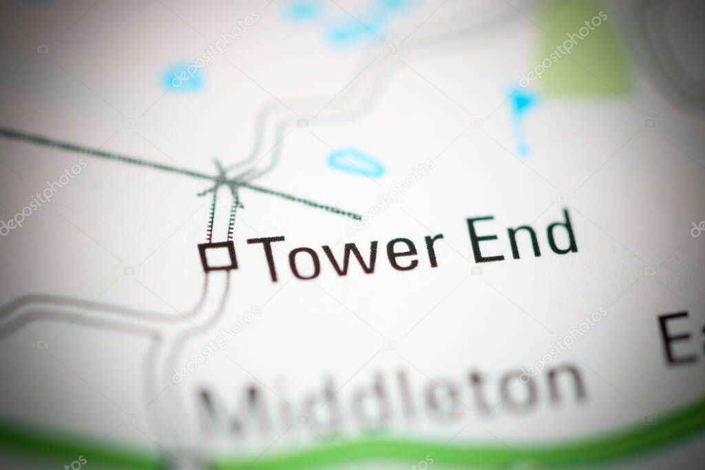 Tower End on a geographical map of UK