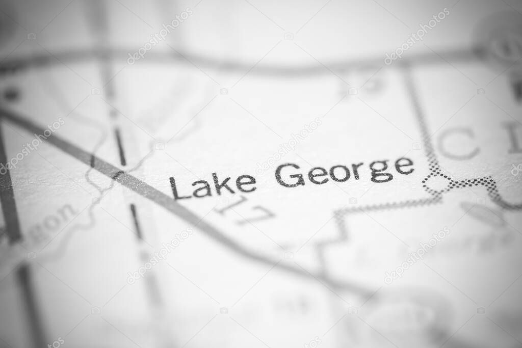 Lake George. Michigan. USA on a geography map.