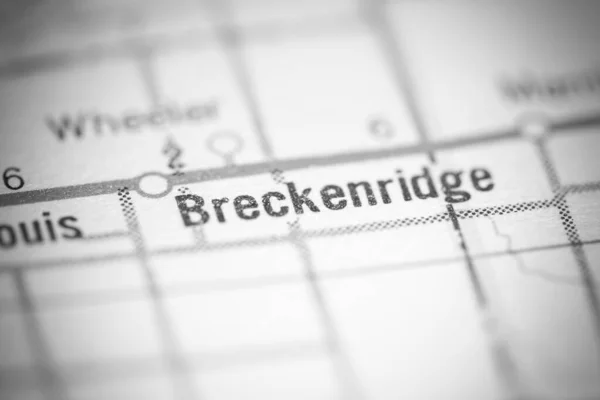 Breckenridge Michigan Abd Coğrafya Haritasında — Stok fotoğraf