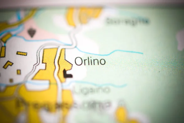 スイスの地理地図上のオリノ — ストック写真