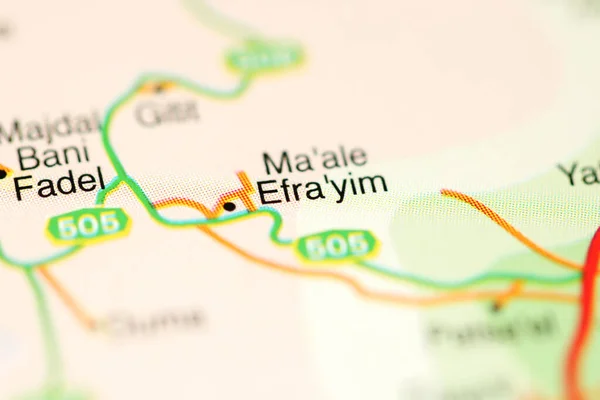 Efra\'yim on a geographical map of Israel