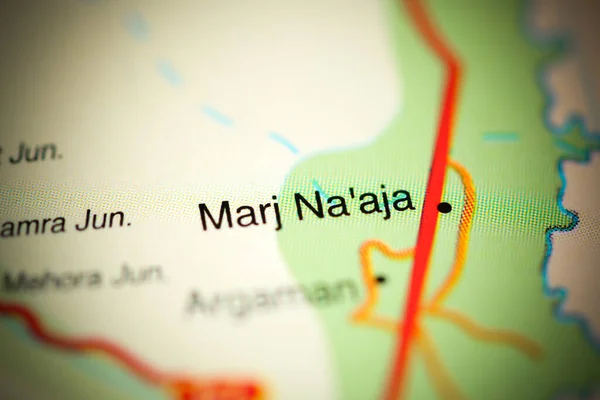 Marj Na\'aja on a geographical map of Israel
