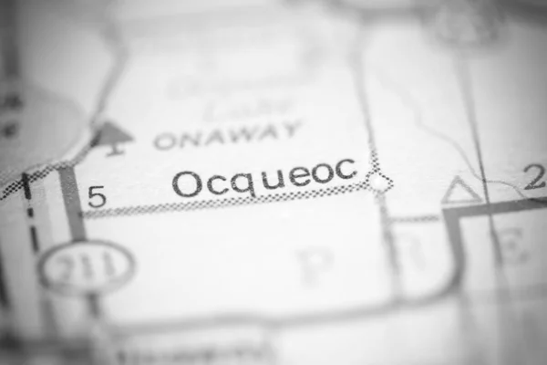 Ocqueoc Michigan Abd Coğrafya Haritasında — Stok fotoğraf