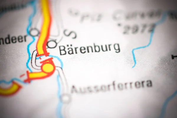 스위스 의지리 지도에 나오는 부르크 — 스톡 사진