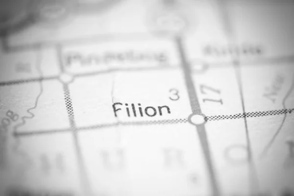 Een Filion Michigan Usa Een Aardrijkskundekaart — Stockfoto